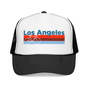 Buy black-white Los Angeles, California Trucker Hat - Foam Los Angeles Bike Cap