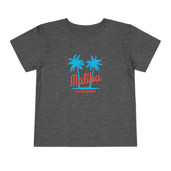 Malibu, California Toddler T-Shirt - Retro Palm Tree Toddler Malibu Shirt