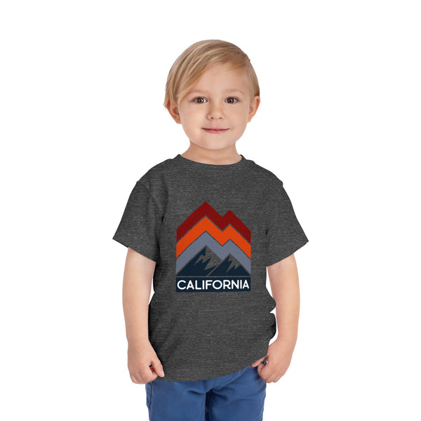 California Toddler T-Shirt - Retro Palm Tree Unisex Toddler California Shirt