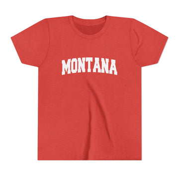 Buy heather-red Montana Youth Graphic Tee - Kids T Shirt