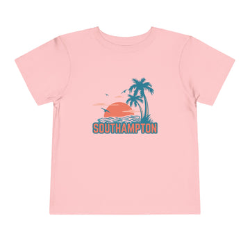 Buy pink Southampton, New York Toddler T-Shirt - Retro Palm Tree Toddler Southampton Shirt