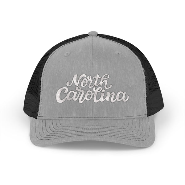 North Carolina Snapback Trucker Cap - Embroidered North Carolina Hat