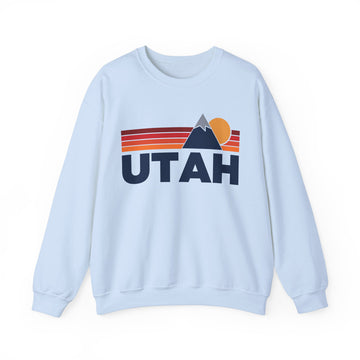 Buy light-blue Utah Sweatshirt Retro Mountains, Utah Unisex Crewneck, Vintage Cozy Jumper, Gift for Outdoor Lovers