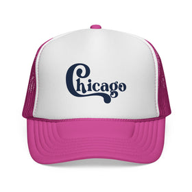 Buy pink Chicago, Illinois Retro Style Trucker Hat