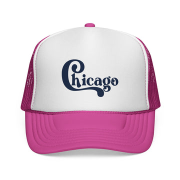 Buy pink Chicago, Illinois Retro Style Trucker Hat