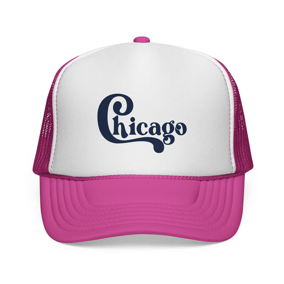 Chicago, Illinois Retro Style Trucker Hat