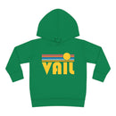 Vail, Colorado Toddler Hoodie - Retro Sunrise Unisex Vail Toddler Sweatshirt-3