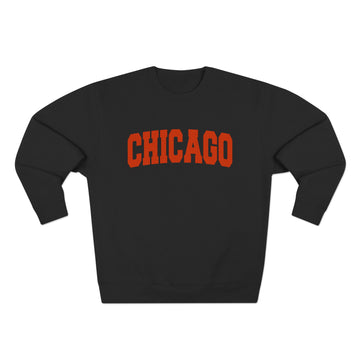 Buy black Chicago Retro Orange Crewneck Sweatshirt
