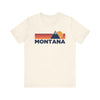 Retro Montana T-shirt, Mountain Tee, Vintage Montana Unisex Jersey Shirt, Outdoor Hiking Apparel