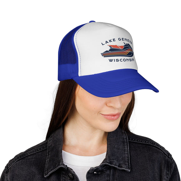 Lake Geneva, Wisconsin PWC Boating Trucker Hat