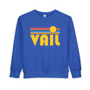 Vail, Colorado Toddler Sweatshirt - Retro Sun Vail Toddler Crewneck Sweatshirt-2
