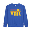 Vail, Colorado Toddler Sweatshirt - Retro Sun Vail Toddler Crewneck Sweatshirt