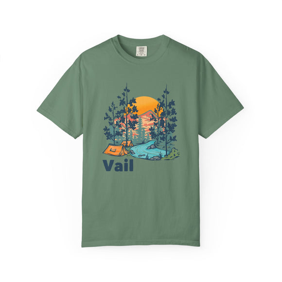 Vail, Colorado Graphic Tee, Comfort Colors Retro Unisex Vail T shirt