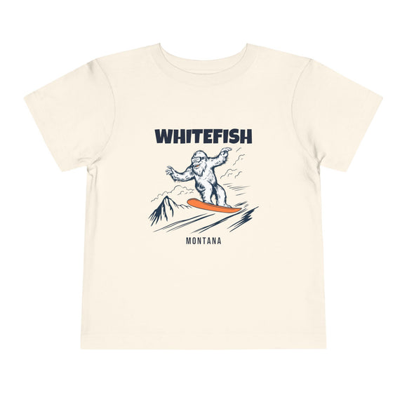 Whitefish, Montana Yeti Snowboard Toddler Tee