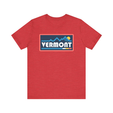 Buy heather-red Vermont T Shirt - Retro Graphic Vermont Tee