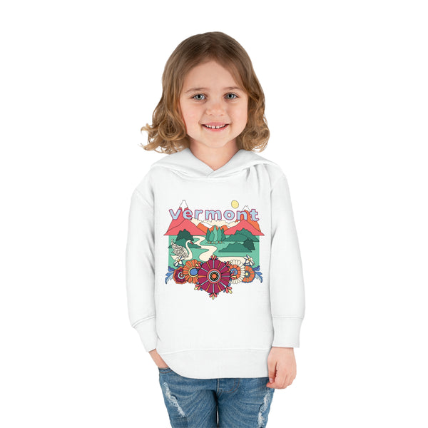 Vermont Toddler Hoodie - Boho Mountain Unisex Vermont Toddler Sweatshirt