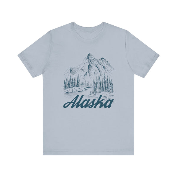 Alaska Graphic Tee - Mountain Illustration Alaska T Shirt
