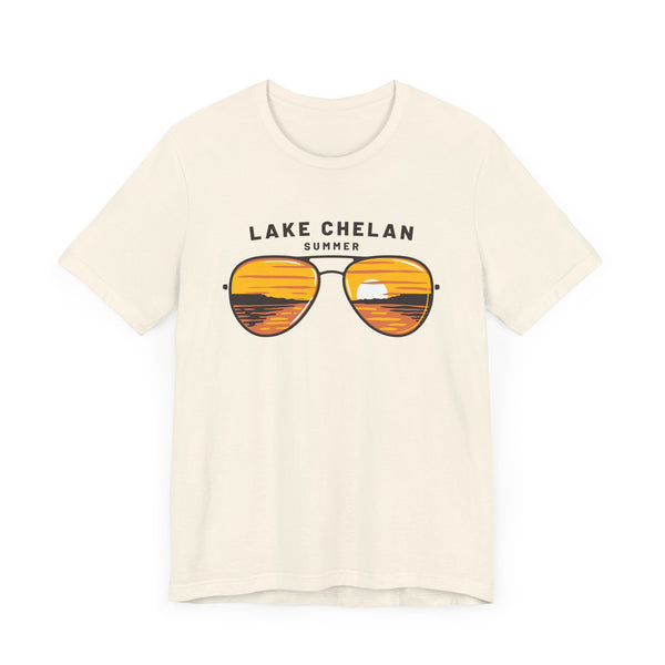 Lake Chelan, Washington T Shirt - Sunglasses Lake Graphic Tee
