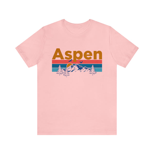 Aspen, Colorado Shirt - Mountain Sunset Unisex Aspen T-Shirt