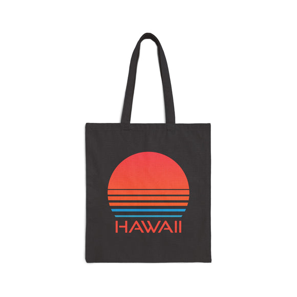 Hawaii Cotton Canvas Hawaii Tote Bag - Retro 80s