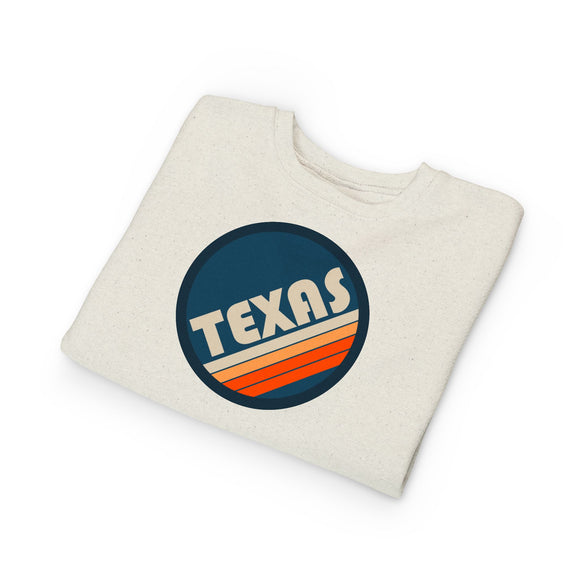 Texas Toddler Sweatshirt - Retro Texas Toddler Crewneck Sweatshirt