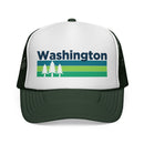 Washington Retro Trees Trucker Hat - Vintage Style Washington Cap-3