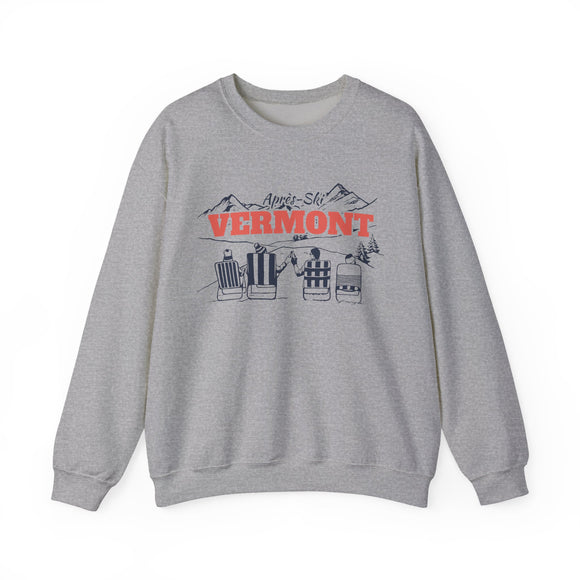 Vermont Sweatshirt Après-Ski Crewneck - Mountain Ski Lodge Design