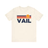 Vail, Colorado T-Shirt Retro Sun Ombre Unisex Tee, Vintage Colorado Tee, Mountain Sun Vail Tee, Colorado Souvenir Shirt