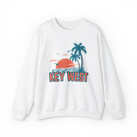 Key West, Florida Sweatshirt - Unisex Palm Tree Key West Sweatshirt