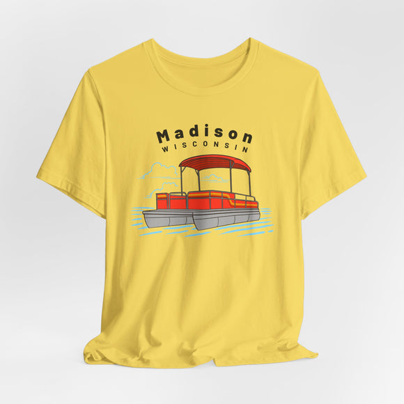 Madison, Wisconsin T Shirt - Pontoon Boat Tee