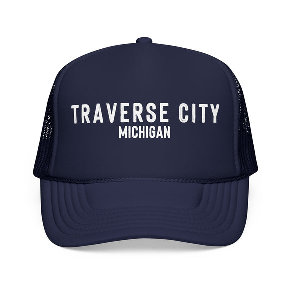 Traverse City, Michigan Trucker Hat - Foam Traverse City Cap