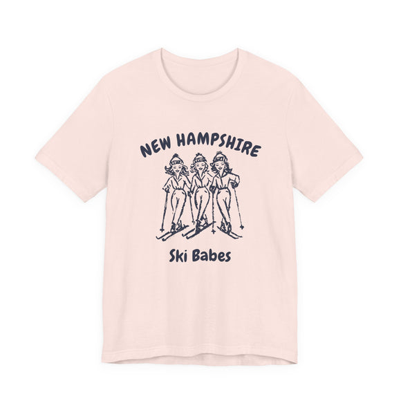 New Hampshire Ski Babes T‑Shirt — Retro Skiing Graphic Tee