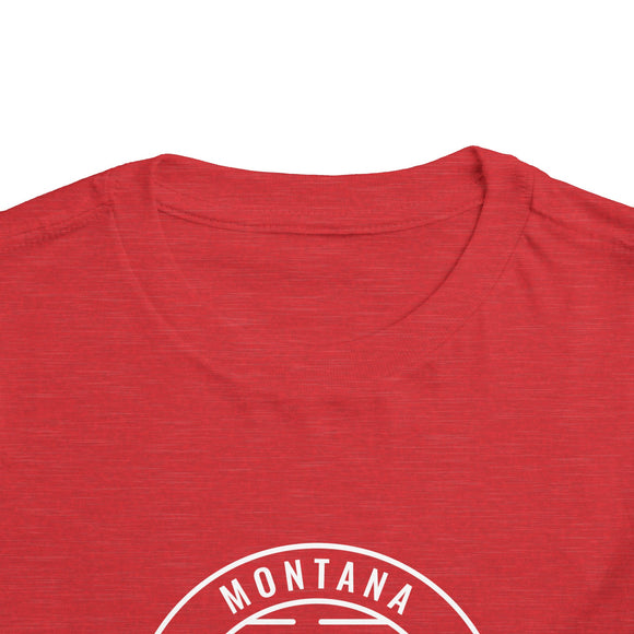 Montana Toddler T-Shirt - Retro Mountain Unisex Toddler Montana Shirt