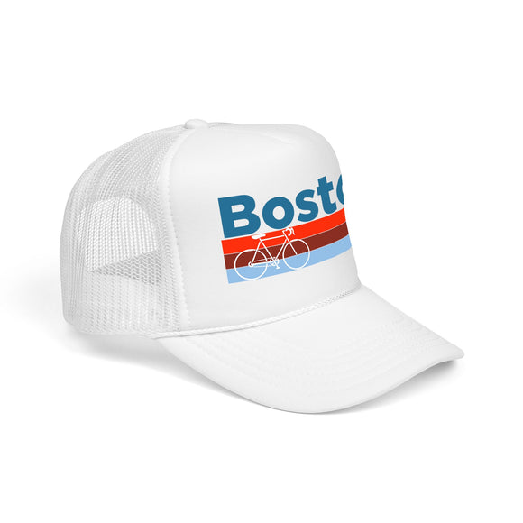 Boston, Massachusetts Trucker Hat - Foam Boston Bike Cap