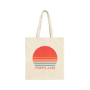 Portland, Oregon Retro 80s Cotton Canvas Portland Tote Bag-1