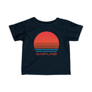 Maryland Retro 80s Baby T-Shirt, Infant Tee, Maryland Kid Apparel, 80s Baby Gift-3