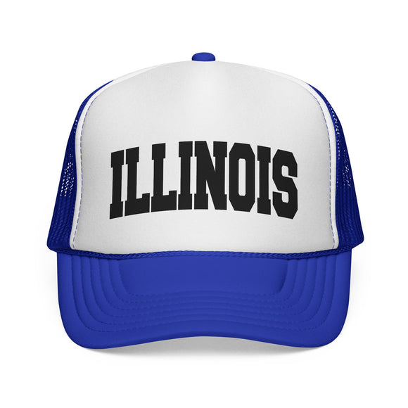 Illinois Retro Collegiate Style Trucker Hat