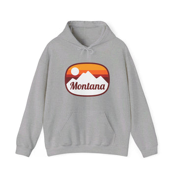 Buy sport-grey Montana Hoodie - Retro Ombre Unisex Montana Hoodie Sweatshirt