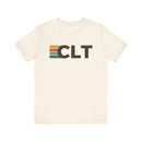 Charlotte, North Carolina tee - CLT t shirt retro stripes-1
