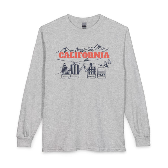 California Après-ski Long Sleeve Shirt - Mountain Retro Skiing