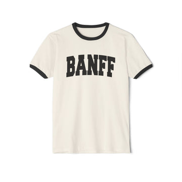 Banff, Canada Cotton Ringer Graphic Tee - Unisex Banff T Shirt, Vintage Style Tee, Men's/Women's Tee - 0