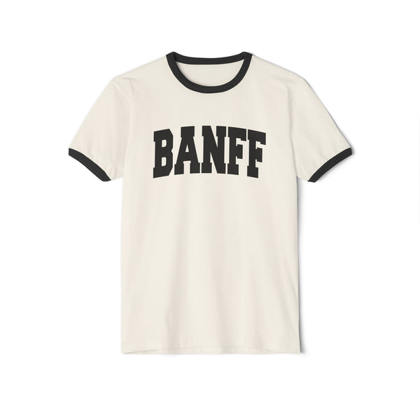 Banff, Canada Cotton Ringer Graphic Tee - Unisex Banff T Shirt, Vintage Style Tee, Men's/Women's Tee