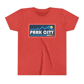 Buy heather-red Park City, Utah Youth Graphic Tee - Kids Park City T Shirt