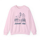 Jackson Hole, Wyoming Sweatshirt - Mountain Illustration Graphic Crewneck-5
