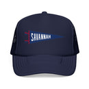 Savannah, Georgia Pennant Trucker Hat — Retro Flag Foam Cap-1