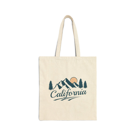 California Cotton Canvas Tote Bag - 15" x 16"