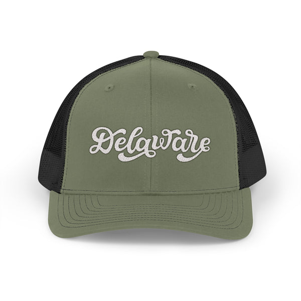 Delaware Snapback Trucker Cap - Embroidered Delaware Hat