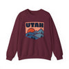 Utah Sweatshirt Retro Mountains, Utah Unisex Graphic Crewneck