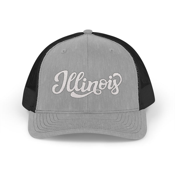 Illinois Snapback Trucker Cap - Embroidered Illinois Hat