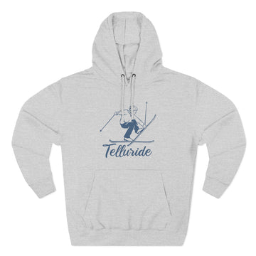Premium Telluride, Colorado Vintage Snow Ski Hoodie - 0
